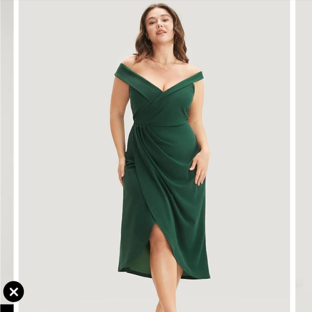 NWT BloomChic green cocktail evening dress